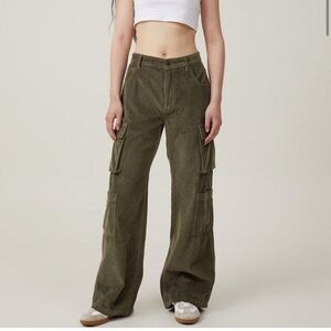 NWT Cotton On Cord Cargo Jean Green